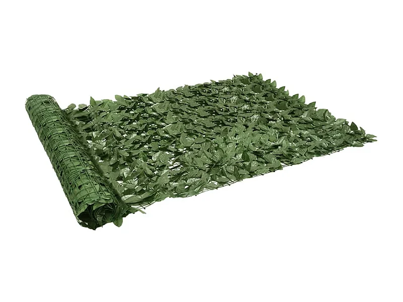 Écran de balcon avec feuilles vert foncé 200x150