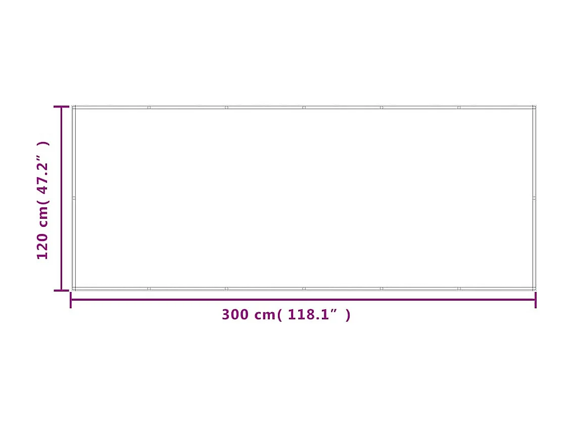 Écran de balcon sable 120x300 100% polyester oxford