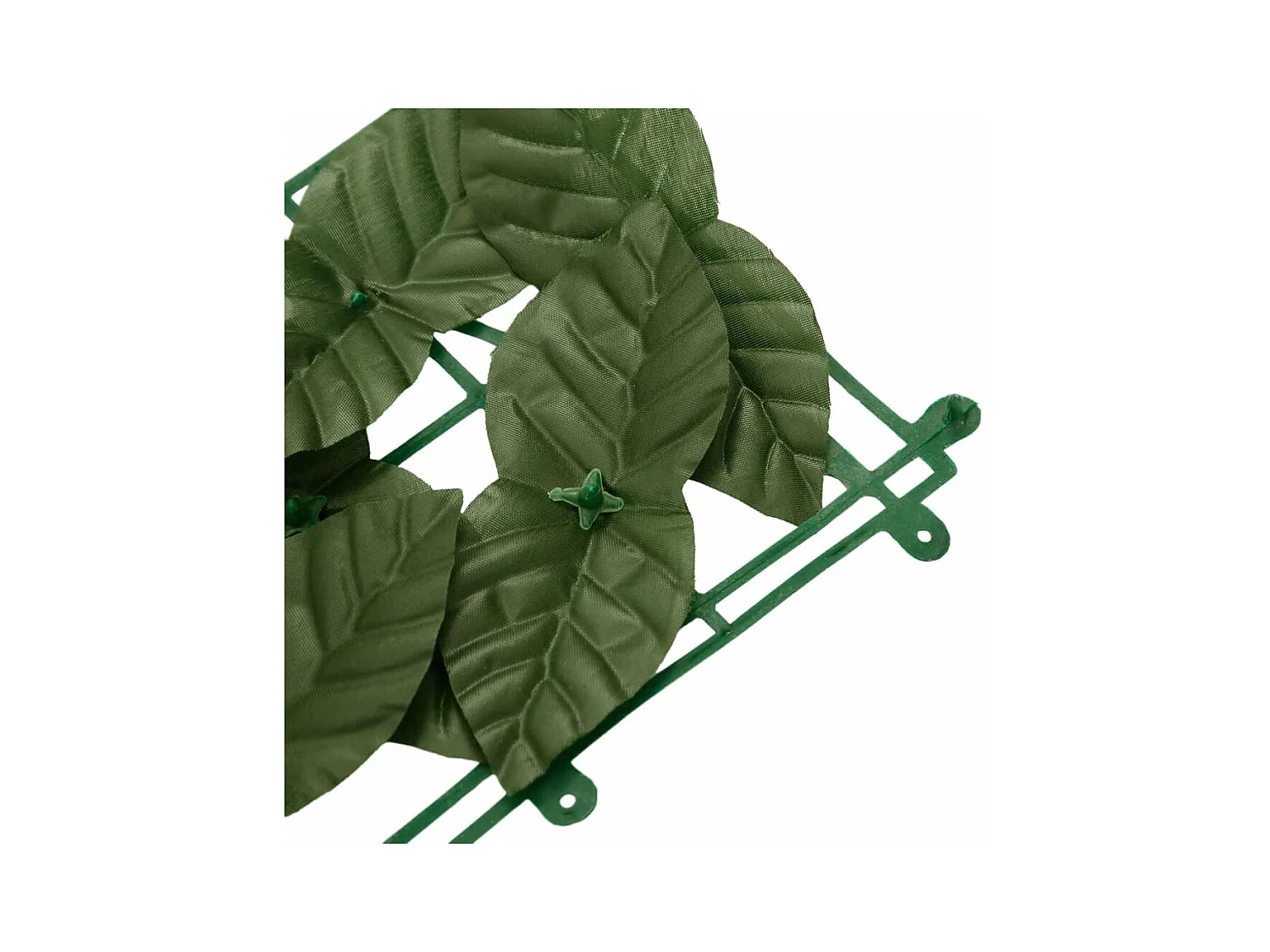 Écran de balcon avec feuilles vert foncé 200x75