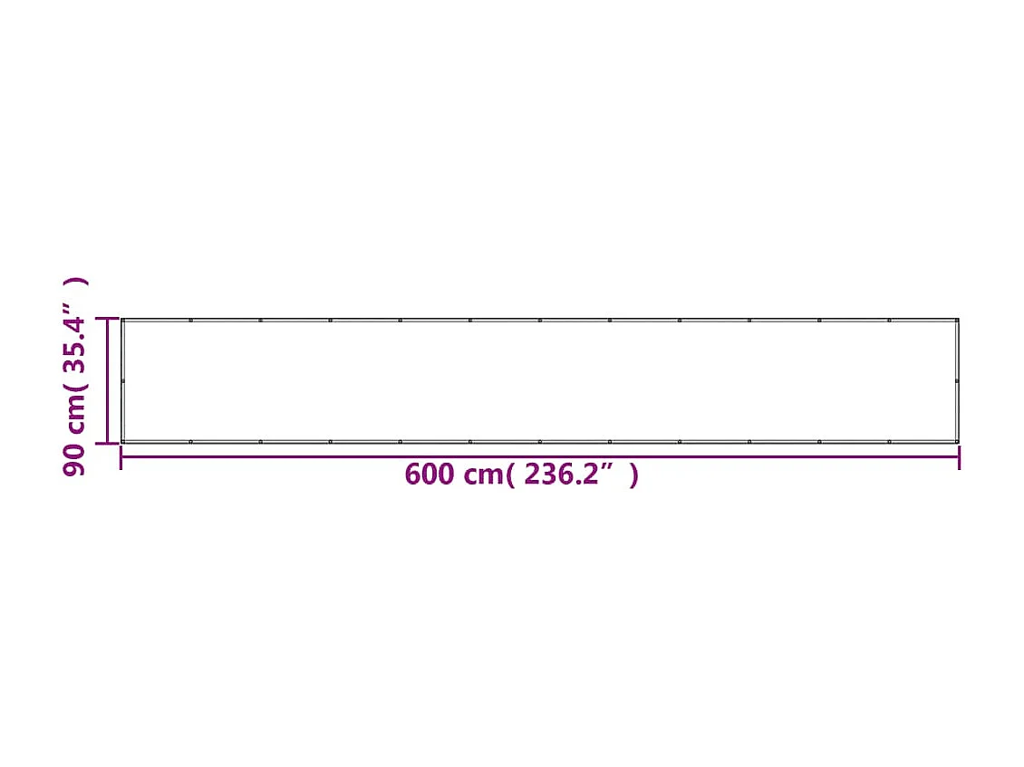 Écran de balcon sable 90x600 100% polyester oxford
