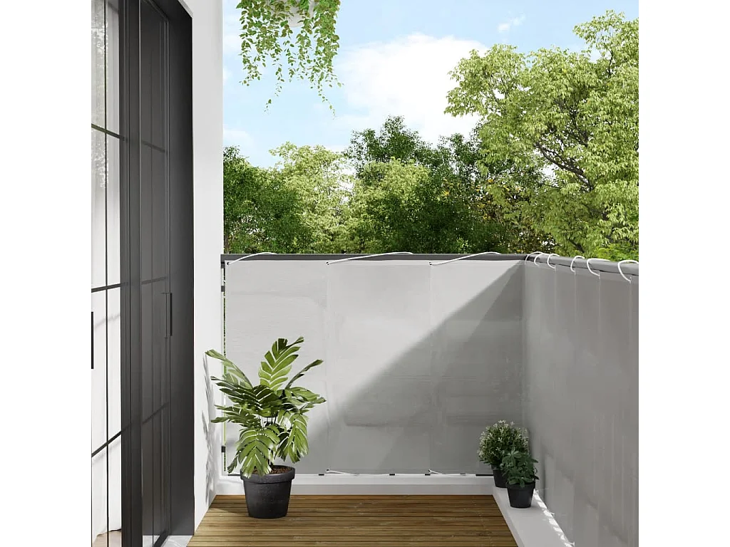 Écran de balcon gris clair 120x300 100% polyester oxford