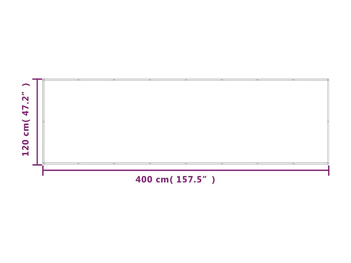 Écran de balcon sable 120x400 100% polyester oxford