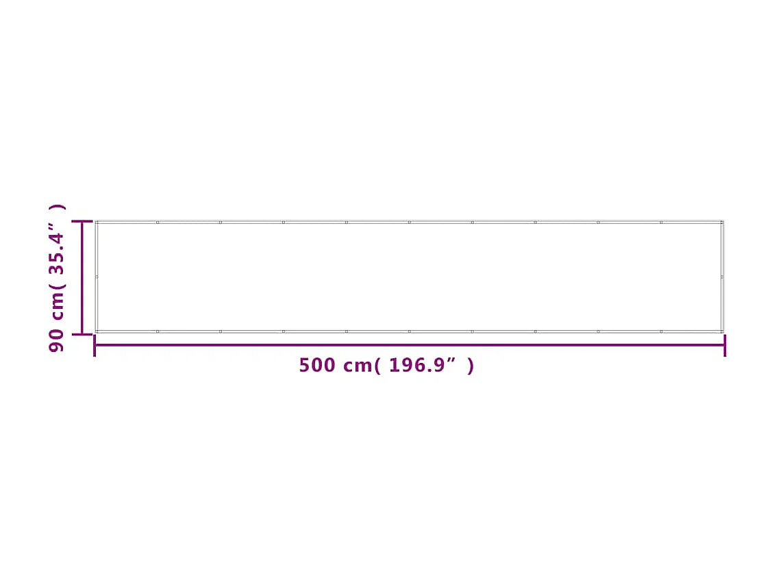 Écran de balcon gris clair 90x500 100% polyester oxford