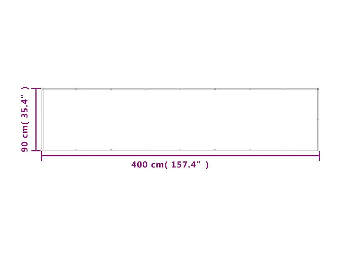 Écran de balcon sable 90x400 100% polyester oxford