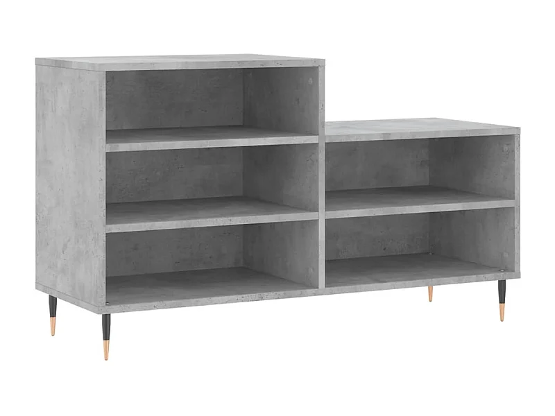 Armoire à chaussures Gris béton 102x36x60 Bois d'ingénierie