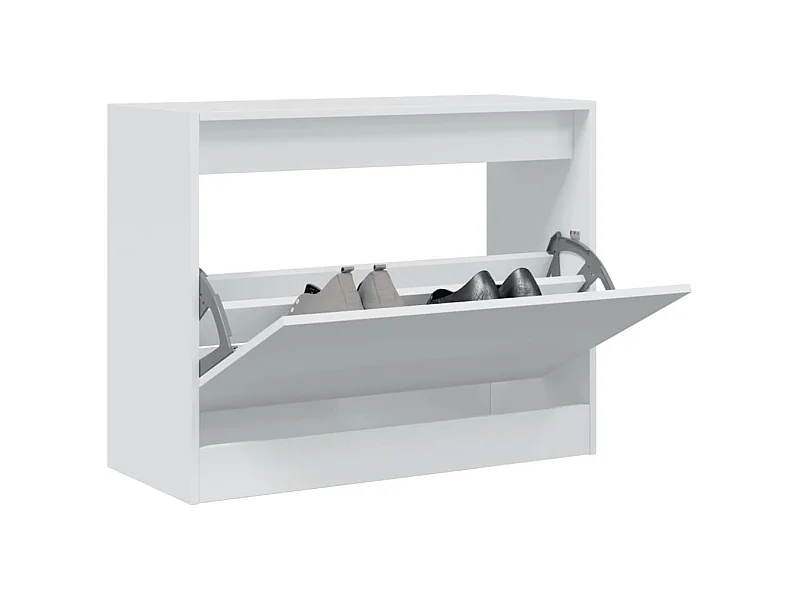 Armoire à chaussures blanc 80x34x63 bois d'ingénierie