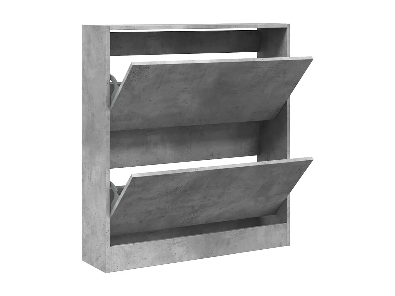Armoire à chaussures gris béton 80x21x87,5 bois d'ingénierie