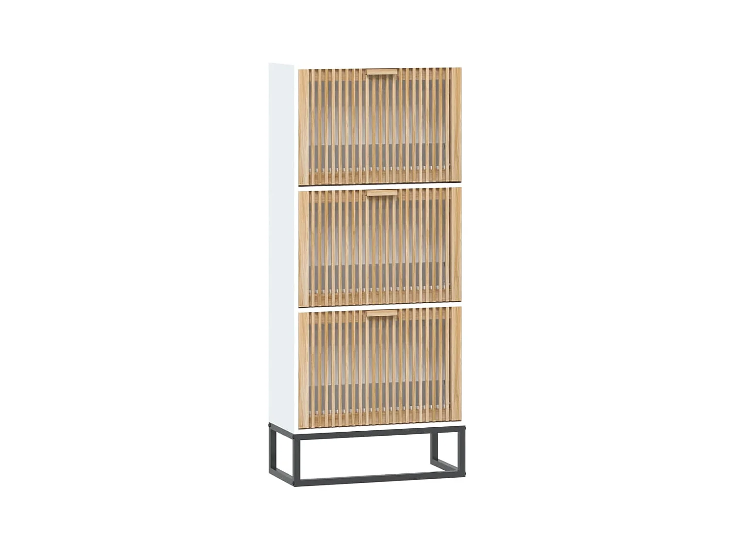 Armoire à chaussures blanc 52x25x120 bois d'ingénierie
