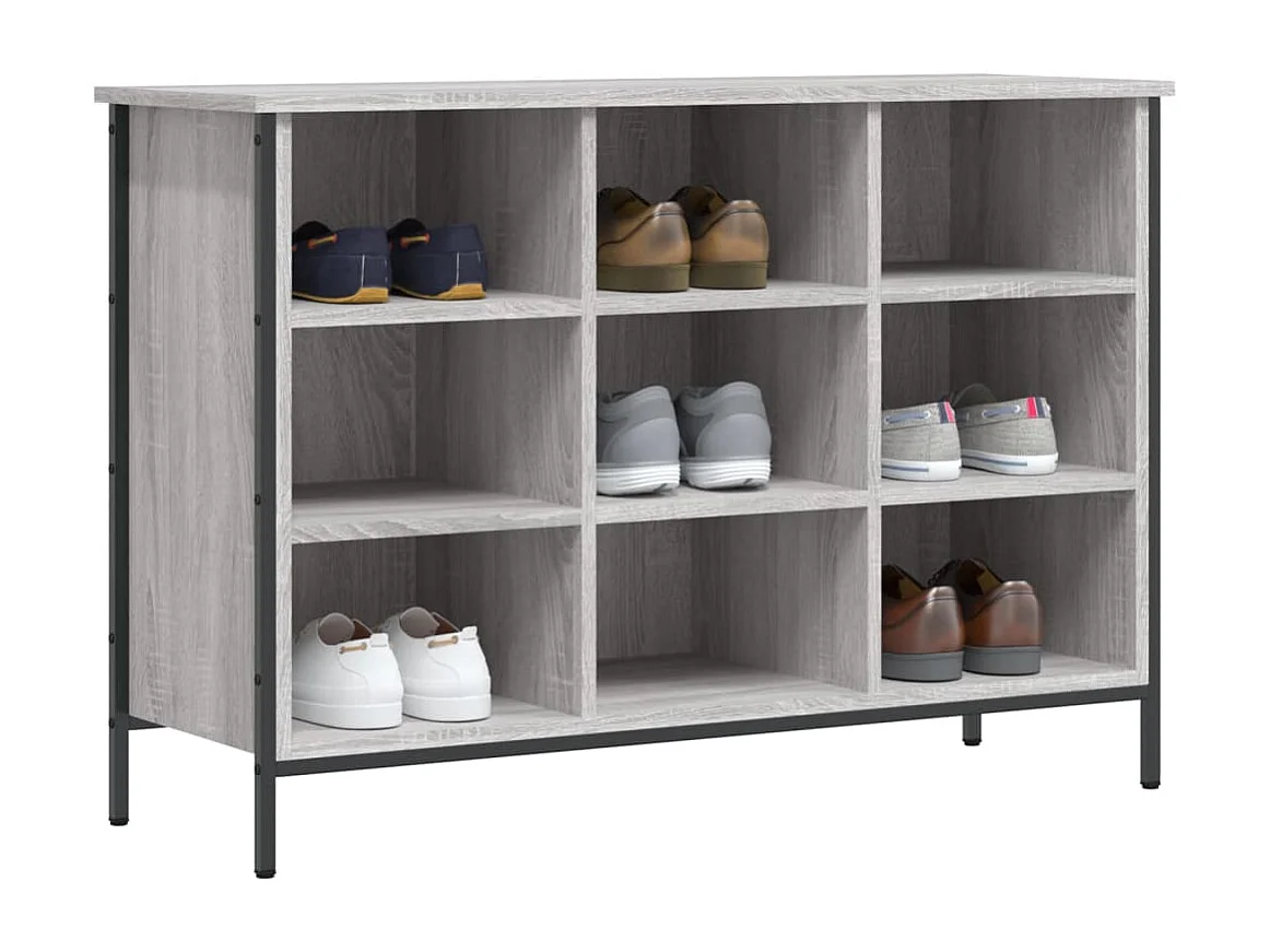 Armoire à chaussures sonoma gris 100x35x70 bois d'ingénierie