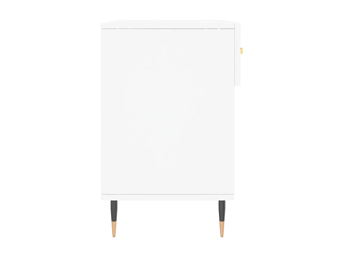 Banc à chaussures blanc 102x35x55 bois d'ingénierie