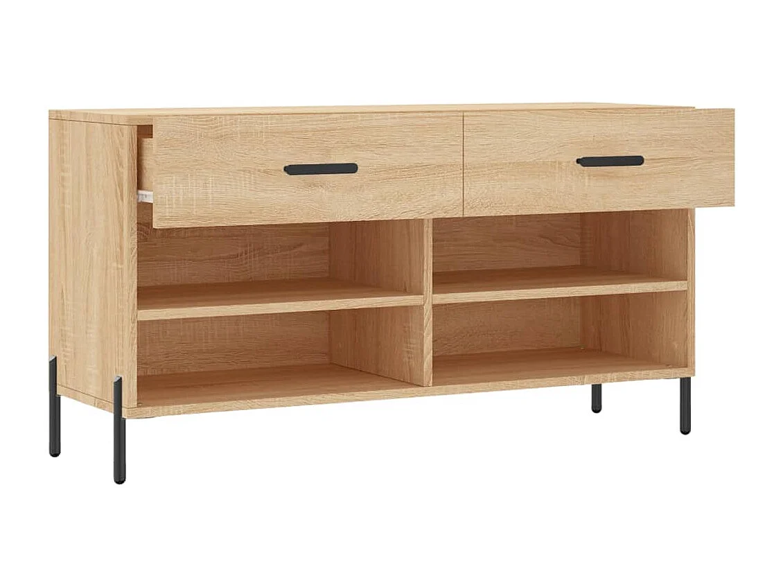 Schoenenbank 102x35x55 cm bewerkt hout sonoma eikenkleurig