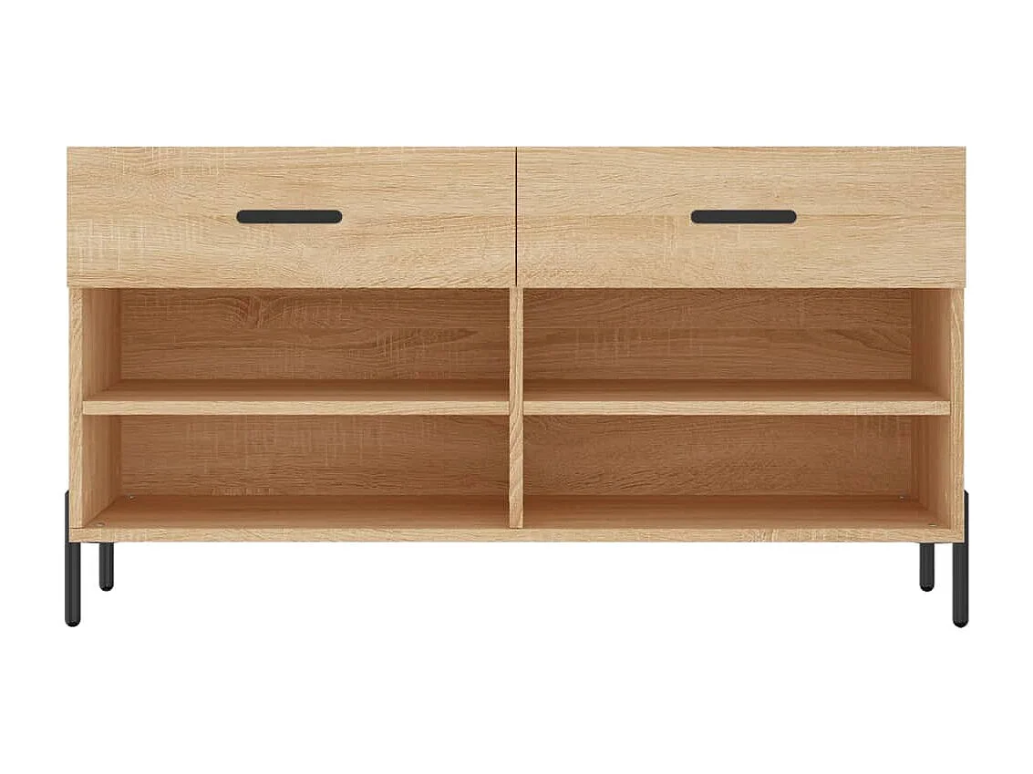 Schoenenbank 102x35x55 cm bewerkt hout sonoma eikenkleurig