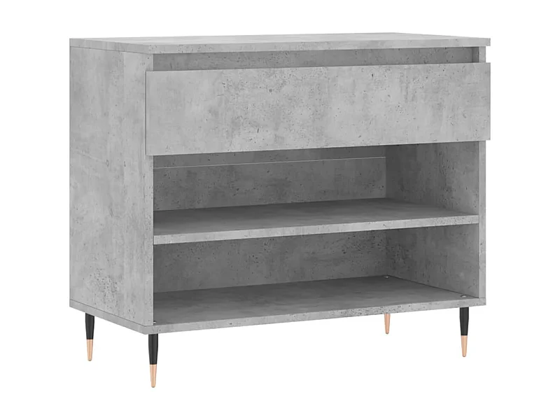 Armoire à chaussures Gris béton 70x36x60 Bois d'ingénierie