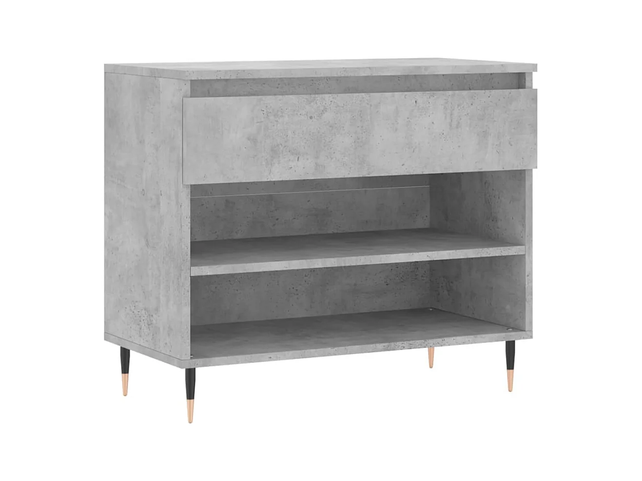 Armoire à chaussures Gris béton 70x36x60 Bois d'ingénierie