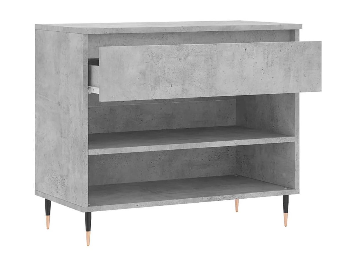 Armoire à chaussures Gris béton 70x36x60 Bois d'ingénierie