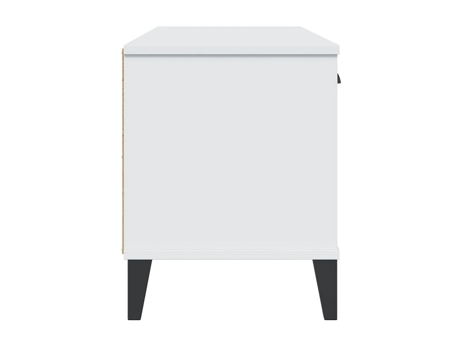 Banc à chaussures VIKEN blanc 106x35x45 bois massif de pin