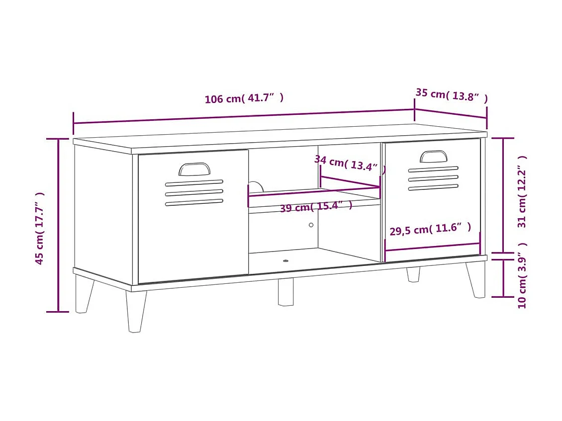 Banc à chaussures VIKEN blanc 106x35x45 bois massif de pin