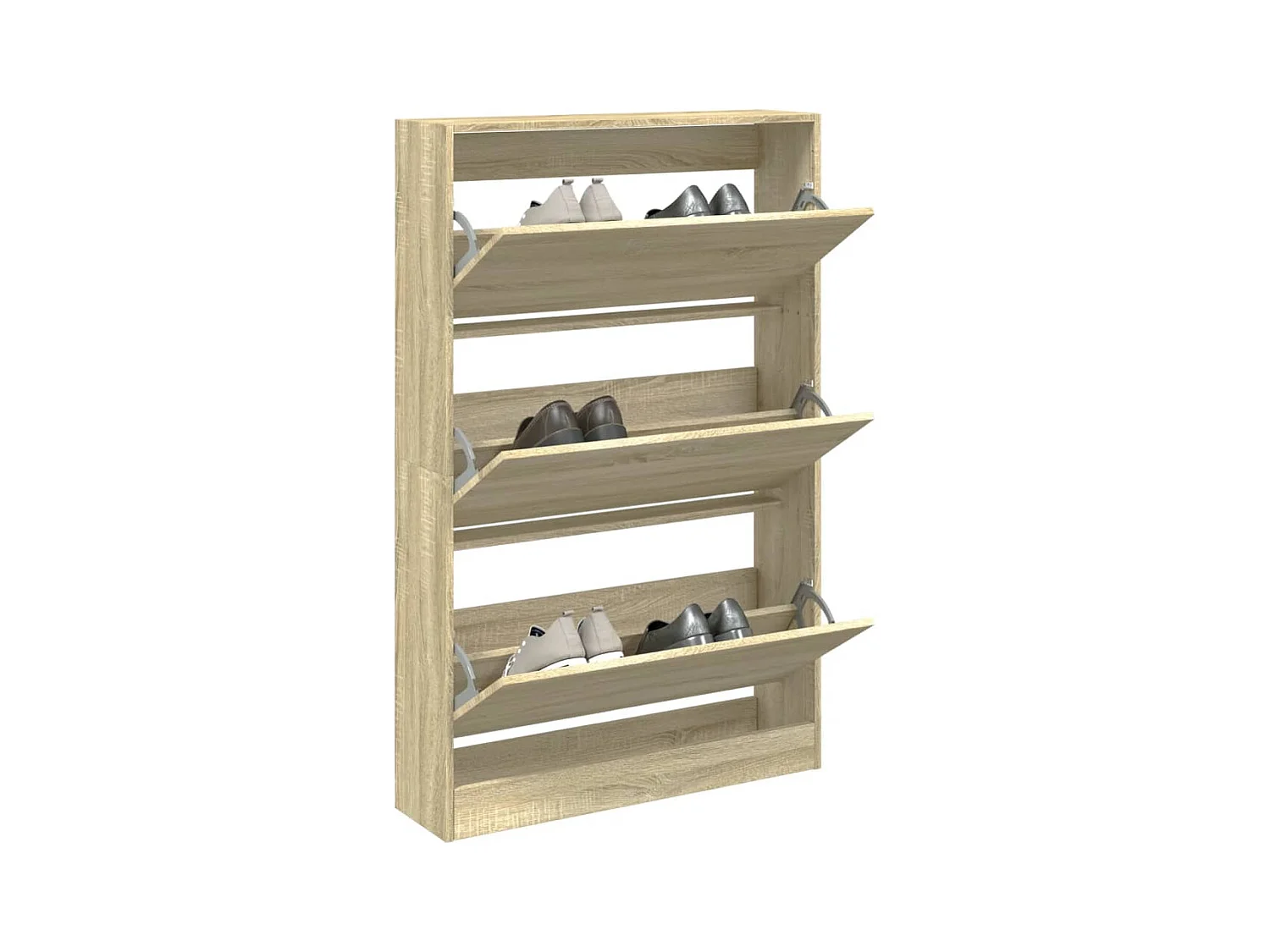 Armoire à chaussures chêne sonoma 80x21x125,5 bois ingénierie