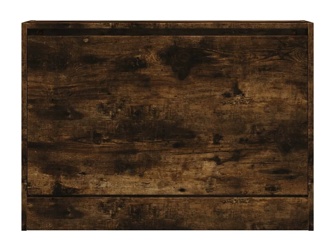 Armoire à chaussures chêne fumé 80x21x57 bois ingénierie