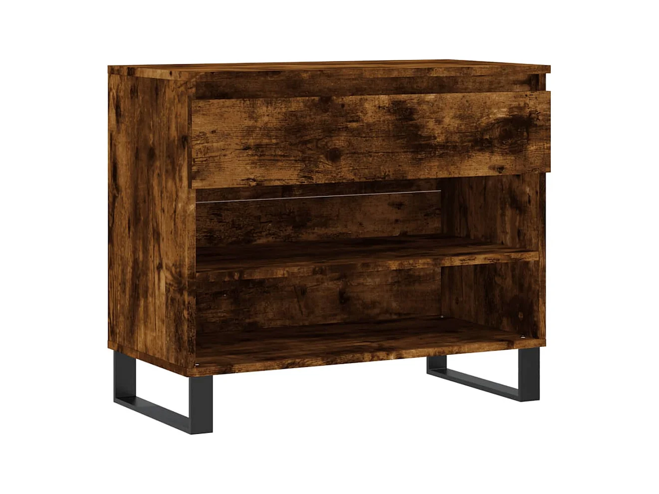 Armoire à chaussures Chêne fumé 70x36x60 Bois d'ingénierie