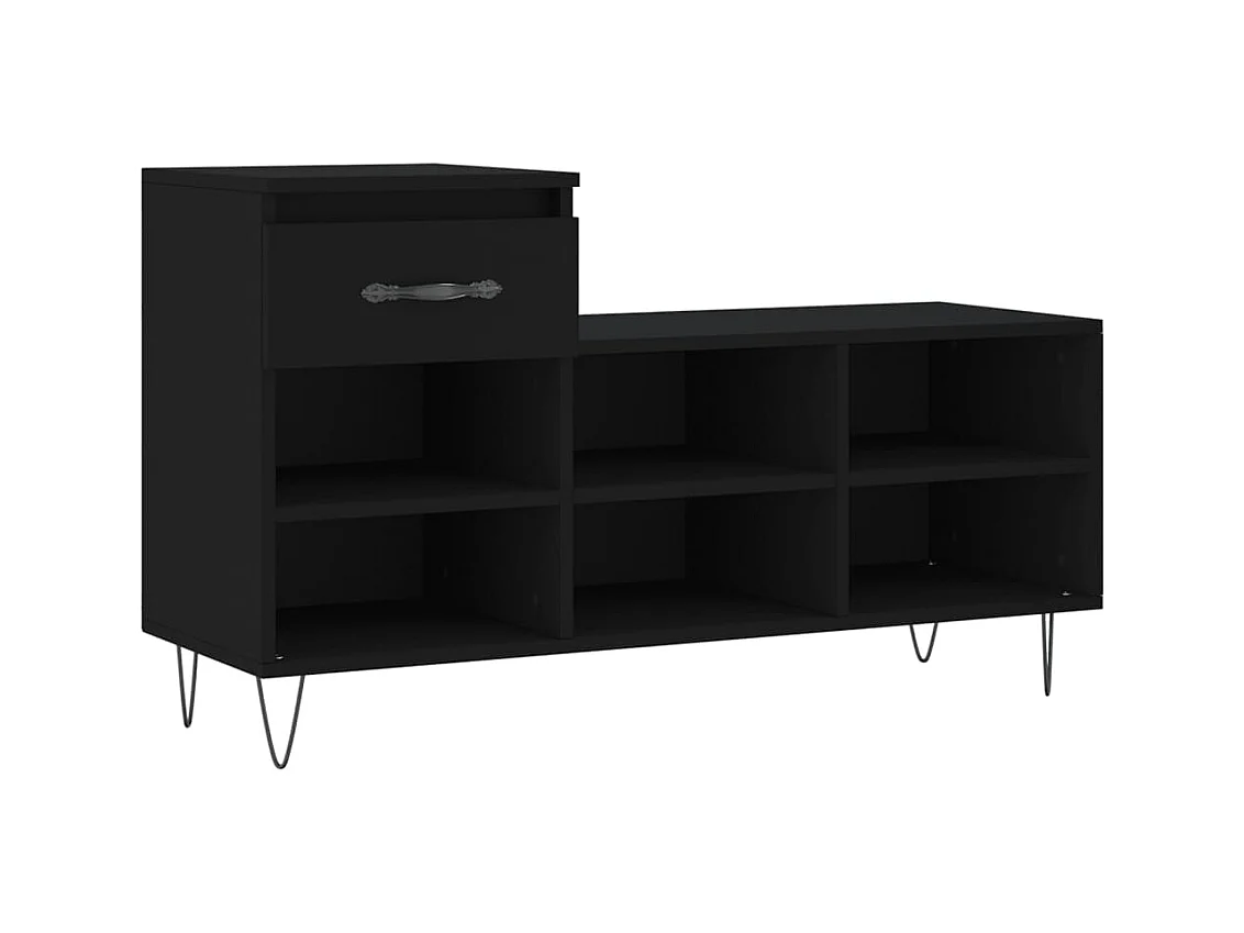 Armoire à chaussures Noir 102x36x60 Bois d'ingénierie