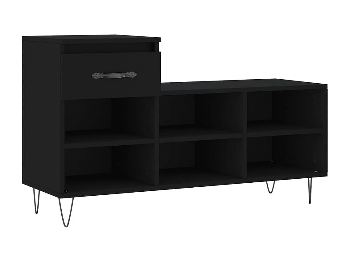 Armoire à chaussures Noir 102x36x60 Bois d'ingénierie