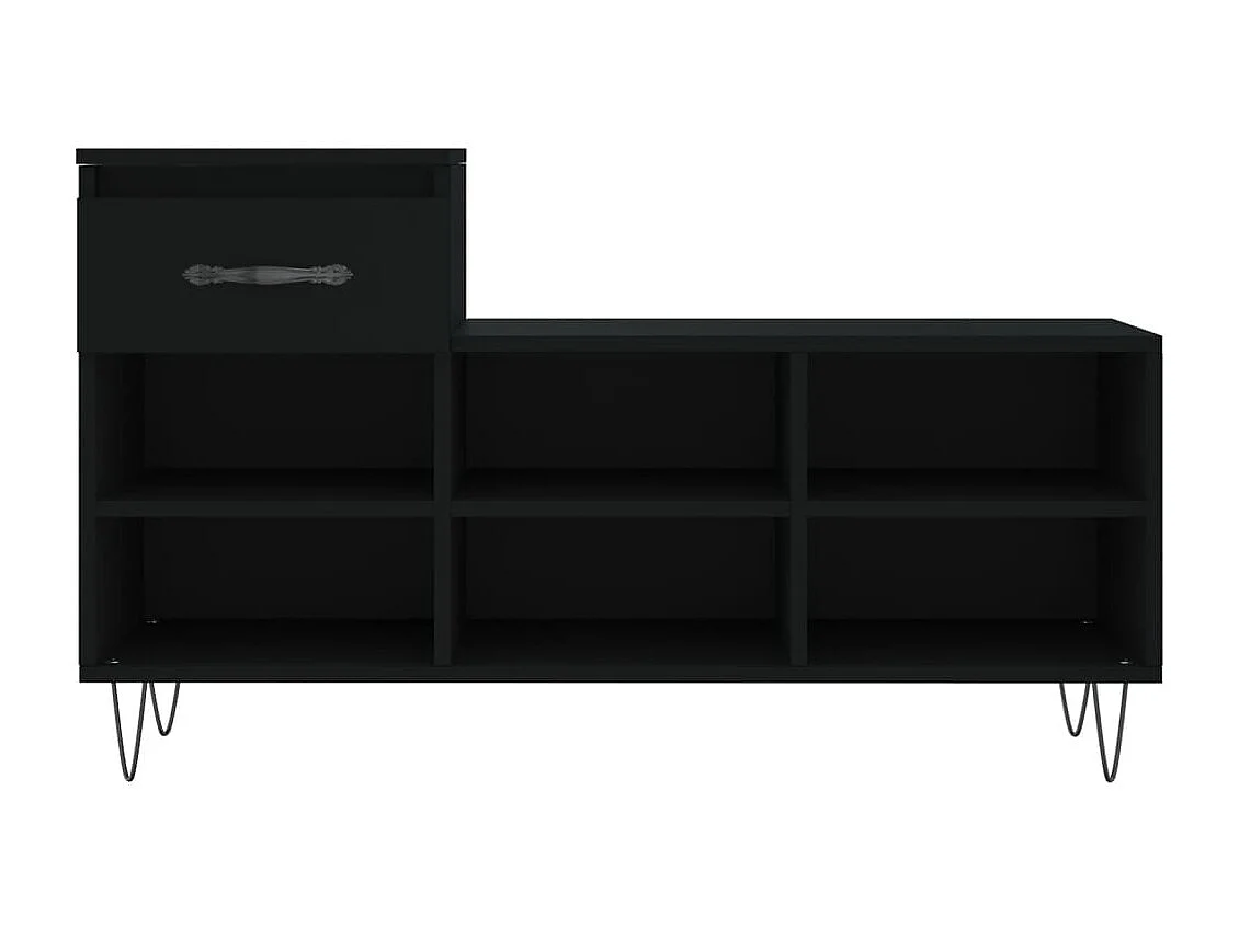 Armoire à chaussures Noir 102x36x60 Bois d'ingénierie