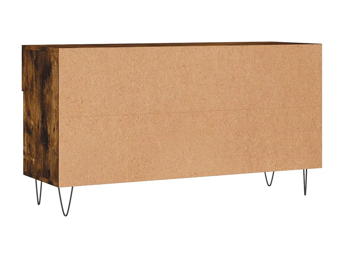 Banc à chaussures chêne fumé 102x35x55 bois d'ingénierie