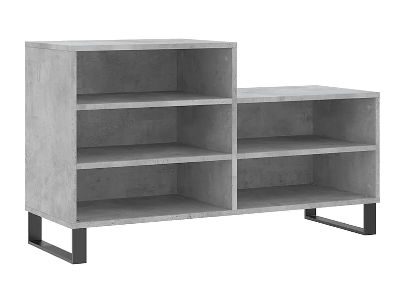 Armoire à chaussures Gris béton 102x36x60 Bois d'ingénierie