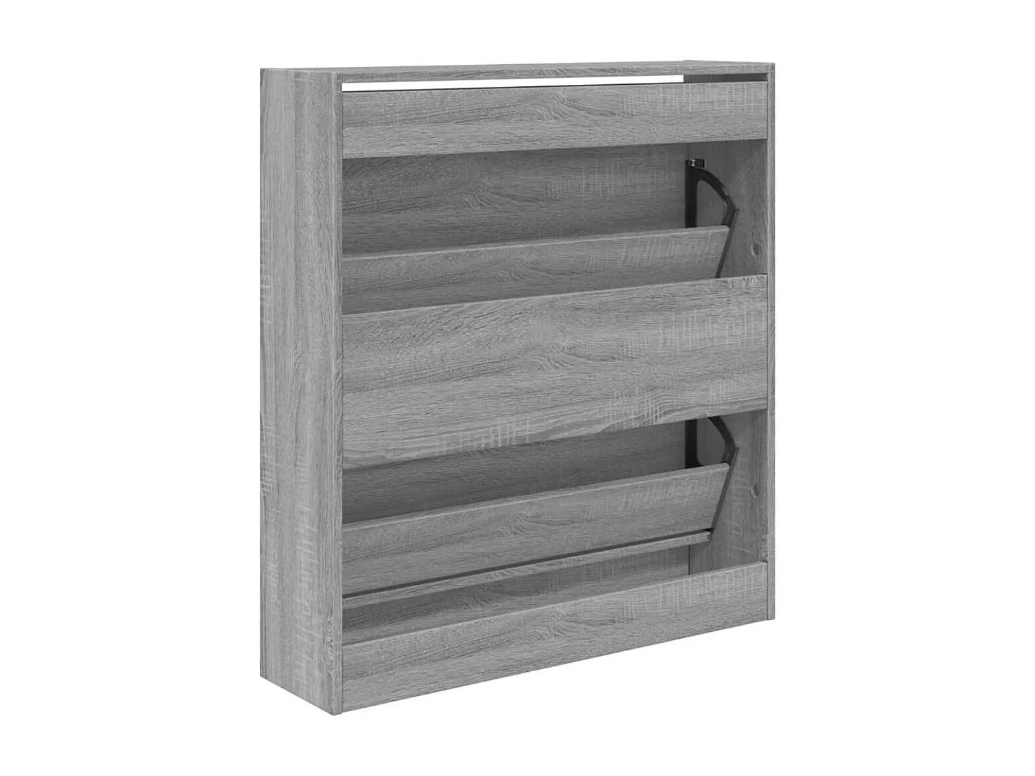 vidaXL Zapatero de madera de ingeniería gris Sonoma 80x21x87,5 cm