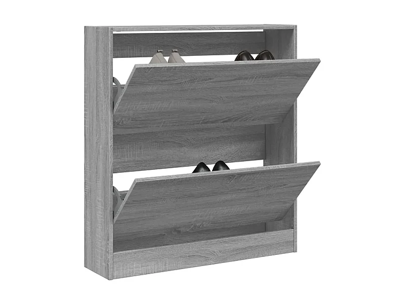 Armoire à chaussures sonoma gris 80x21x87,5 bois d'ingénierie