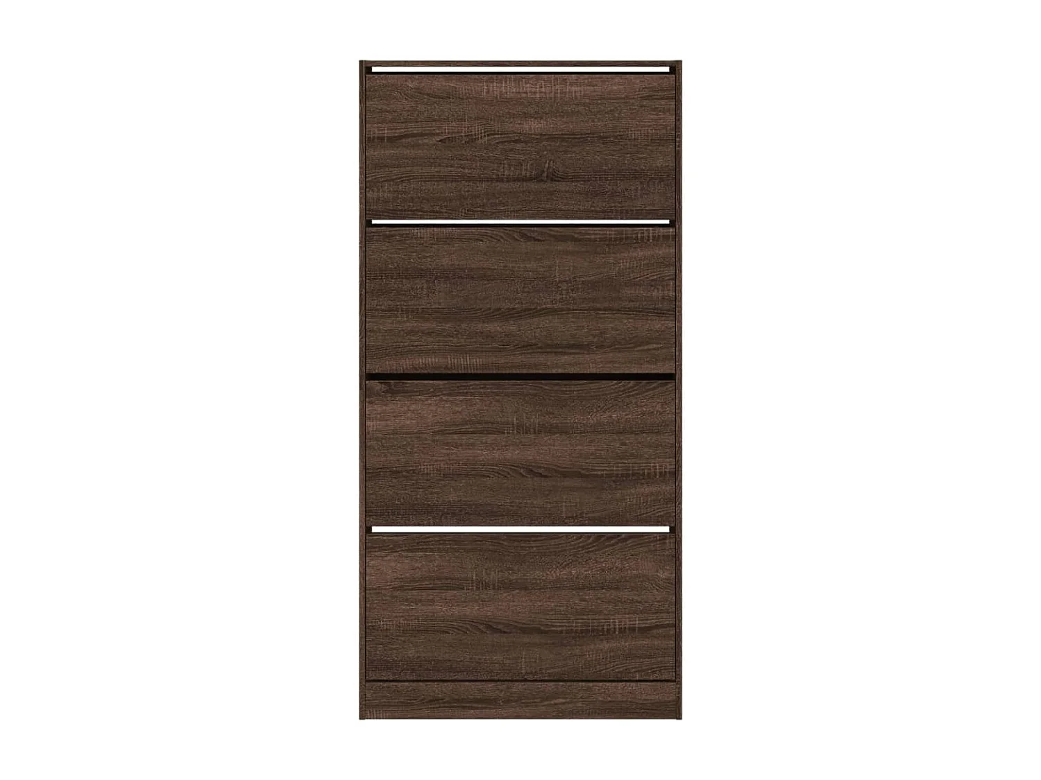 vidaXL Mueble zapatero 4 cajones abatibles marrón roble 80x21x163,5 cm