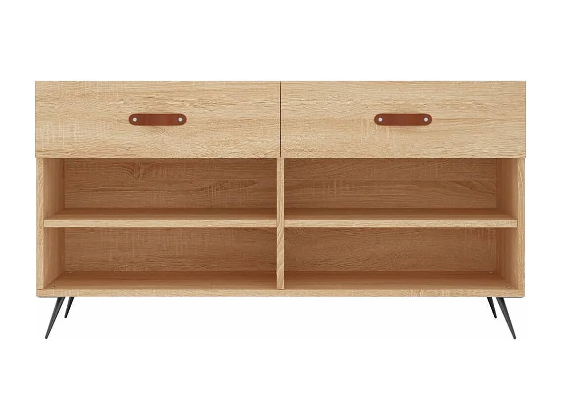 Schoenenbank 102x35x55 cm bewerkt hout sonoma eikenkleurig