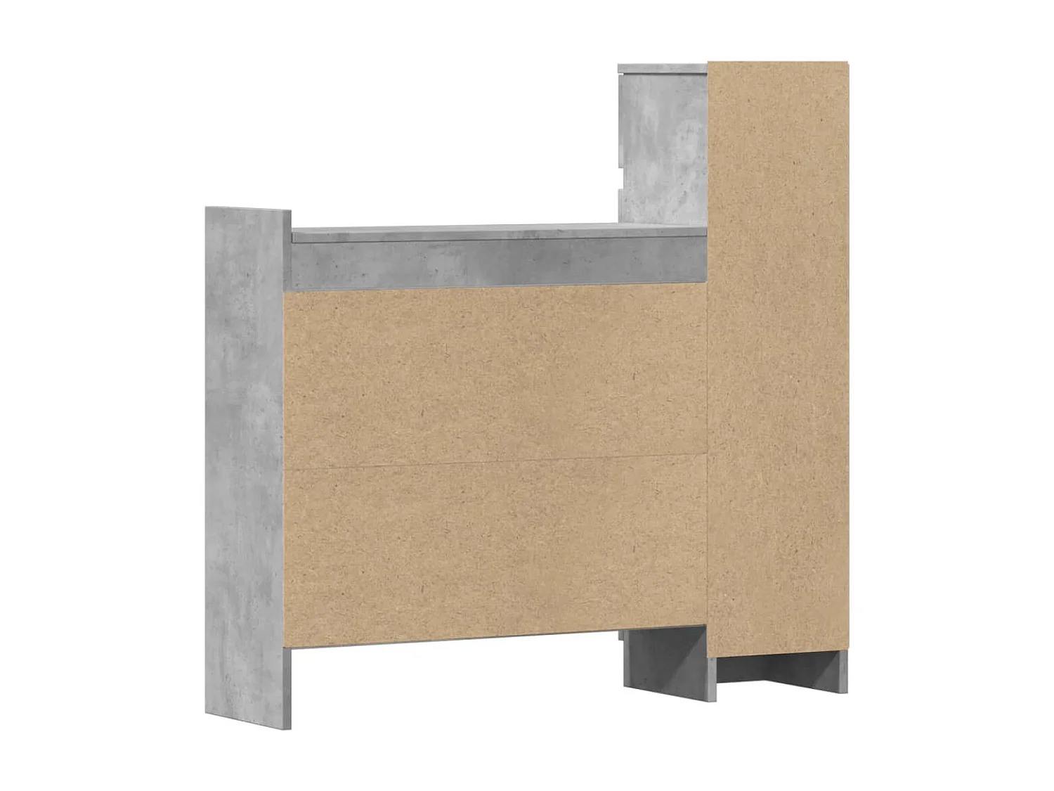 Armoire à chaussures gris béton bois d'ingénierie