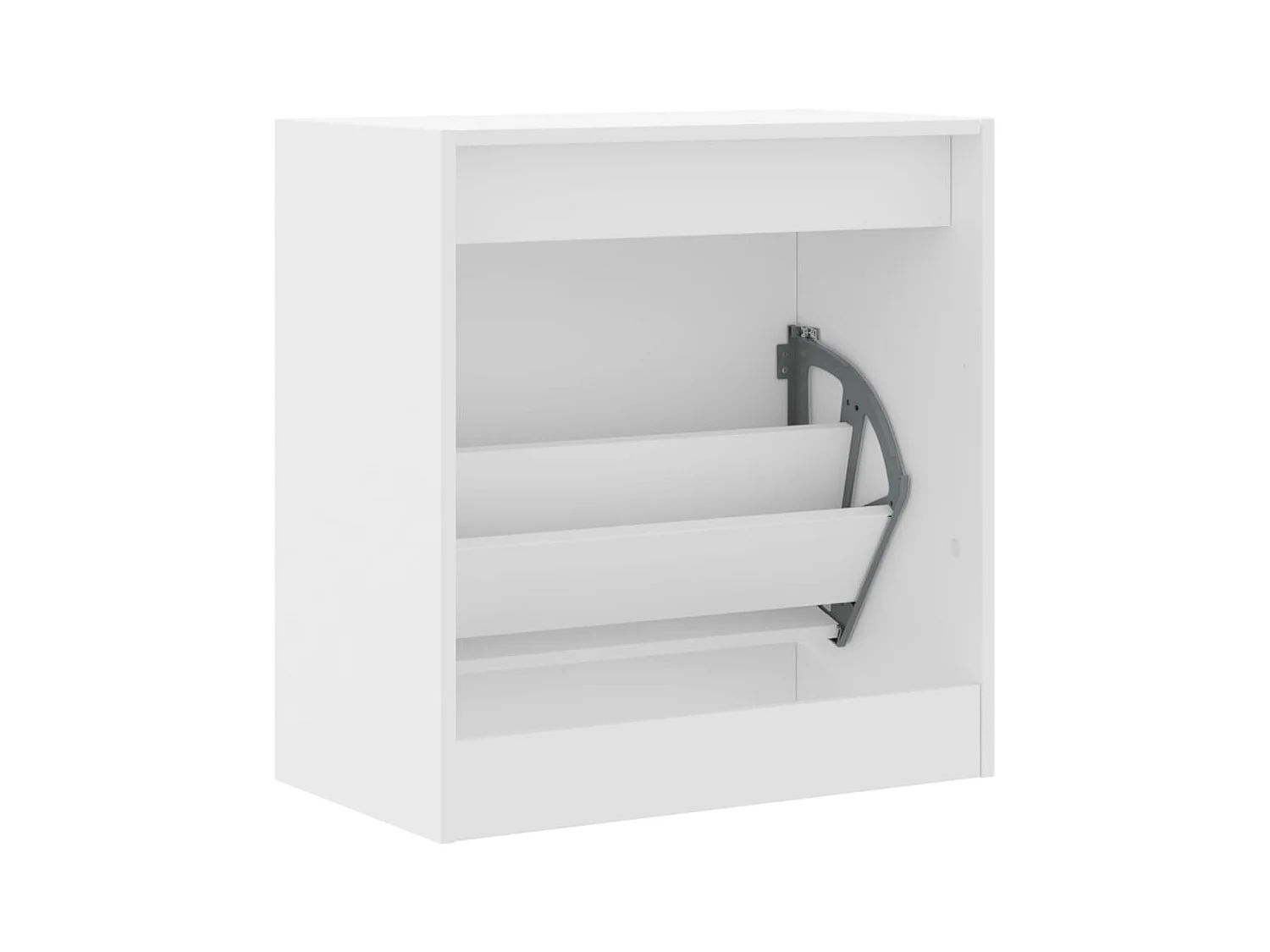 Armoire à chaussures blanc 60x34x63,5 bois d'ingénierie