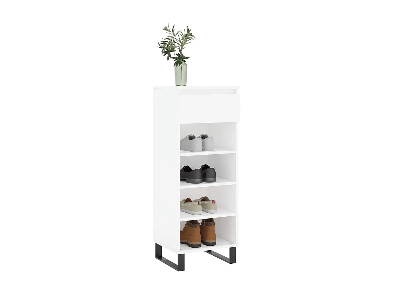 Armoire à chaussures Blanc 40x36x105 Bois d'ingénierie