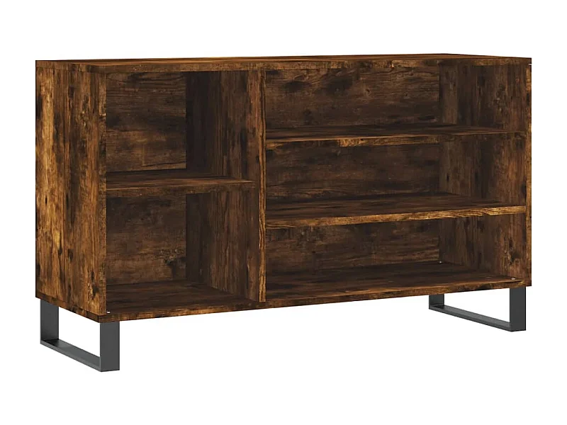 Armoire à chaussures Chêne fumé 102x36x60 Bois d'ingénierie