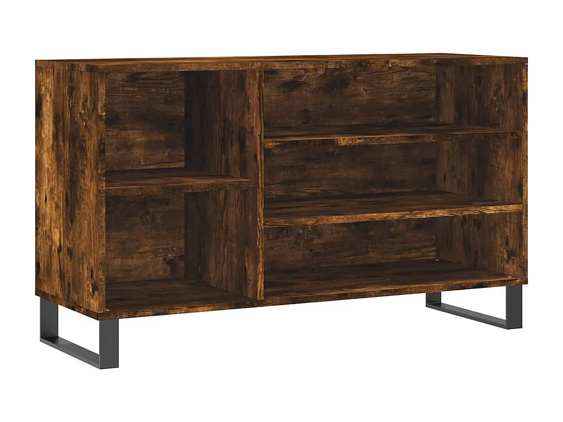 Armoire à chaussures Chêne fumé 102x36x60 Bois d'ingénierie