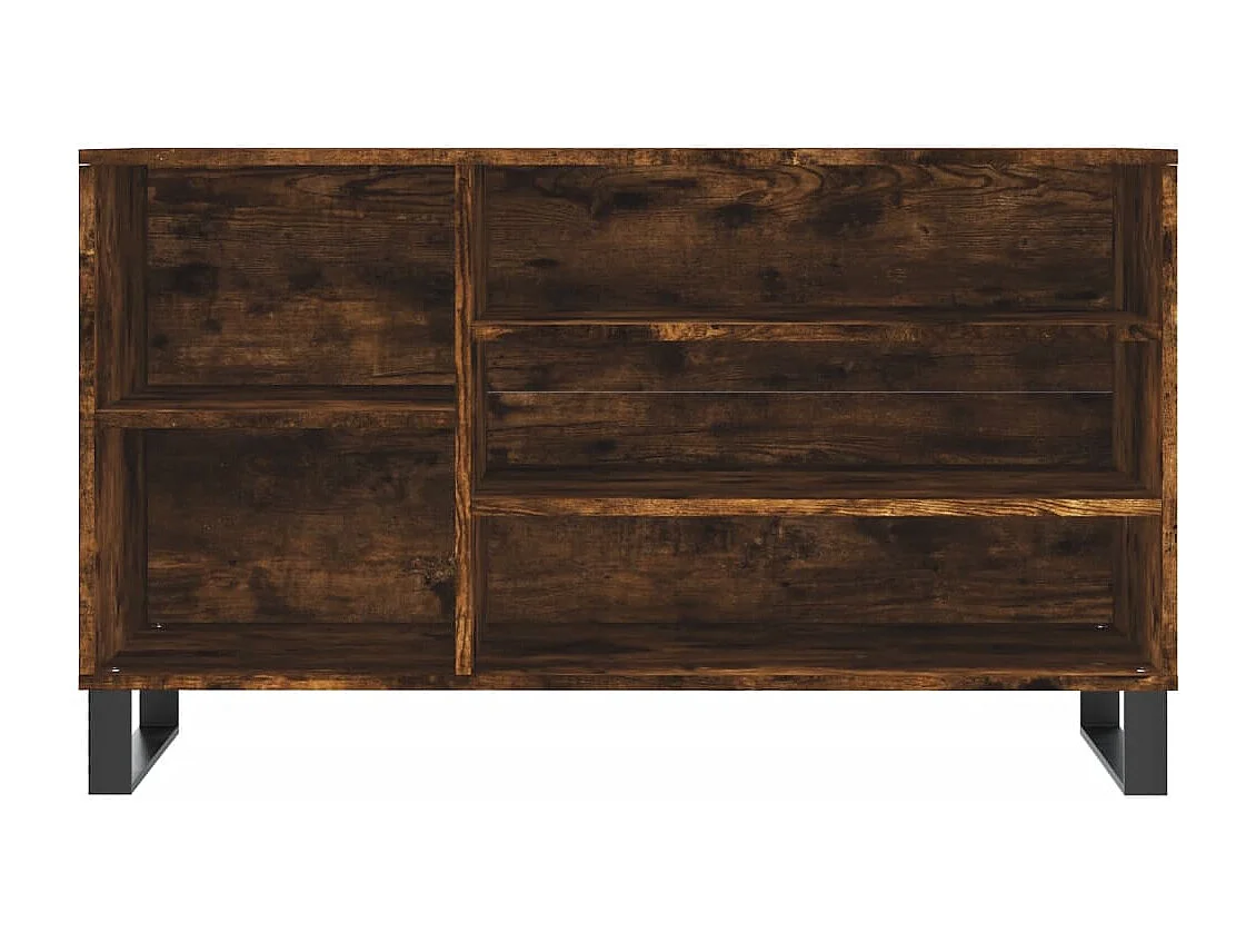 Armoire à chaussures Chêne fumé 102x36x60 Bois d'ingénierie