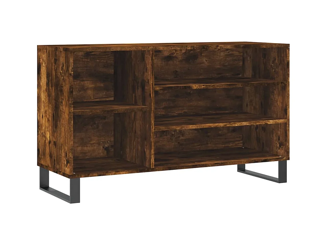 Armoire à chaussures Chêne fumé 102x36x60 Bois d'ingénierie