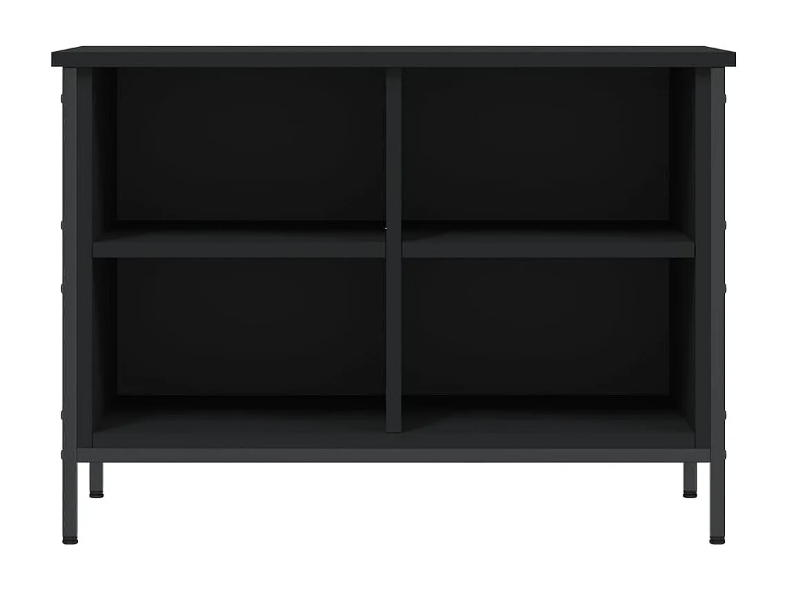 Armoire à chaussures noir 69x35x50 bois d'ingénierie