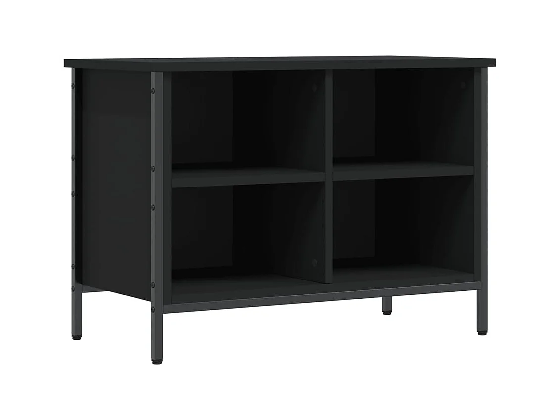 Armoire à chaussures noir 69x35x50 bois d'ingénierie