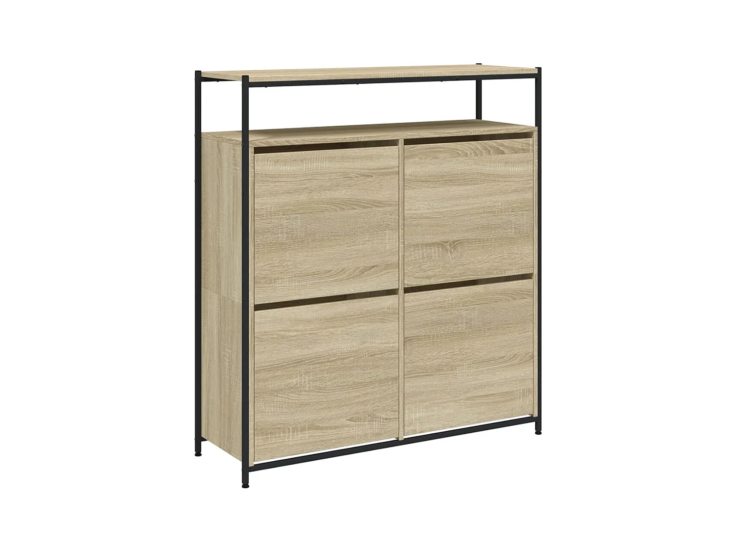 Armoire à chaussures 4 tiroirs rabattables chêne sonoma