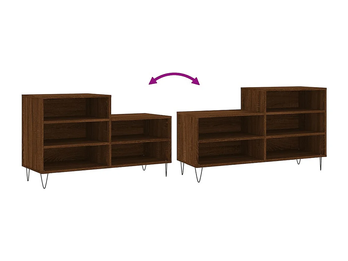 Armoire à chaussures Chêne marron 102x36x60 Bois d'ingénierie