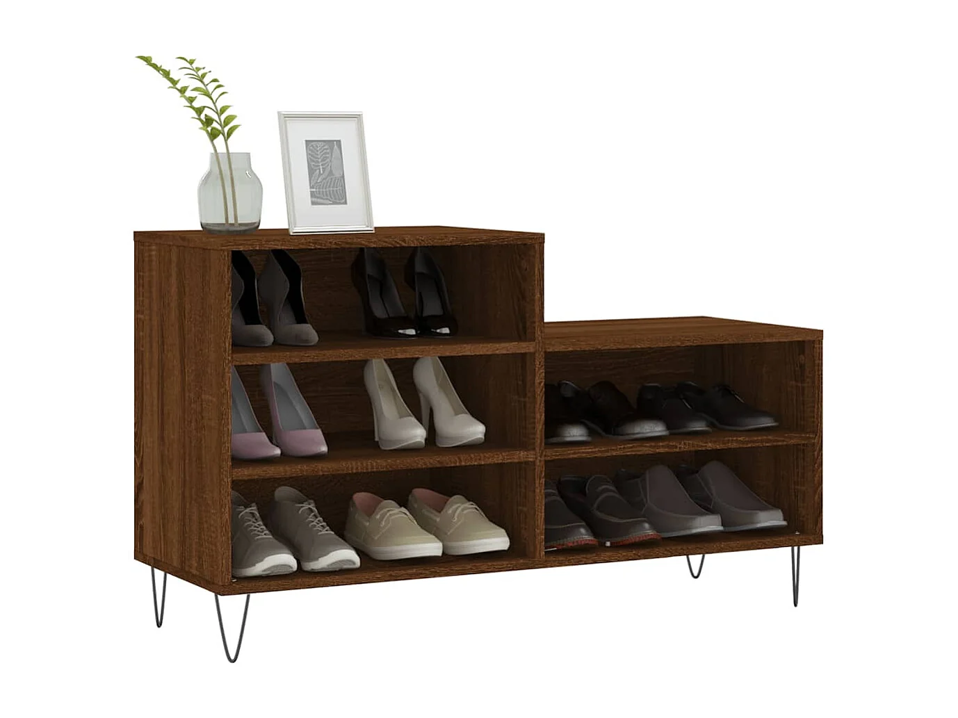 Armoire à chaussures Chêne marron 102x36x60 Bois d'ingénierie