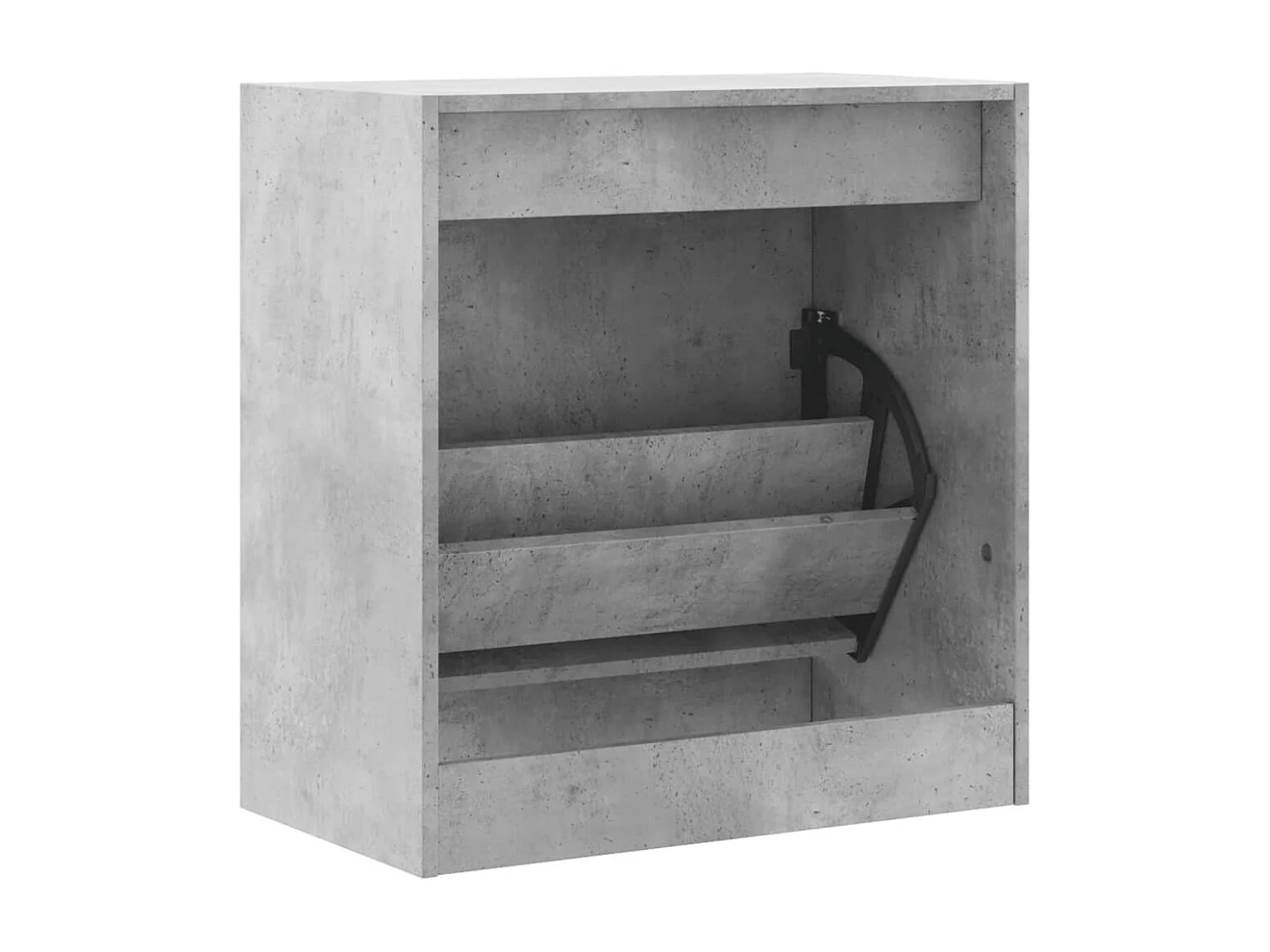 Armoire à chaussures gris béton 60x34x63,5 bois d'ingénierie