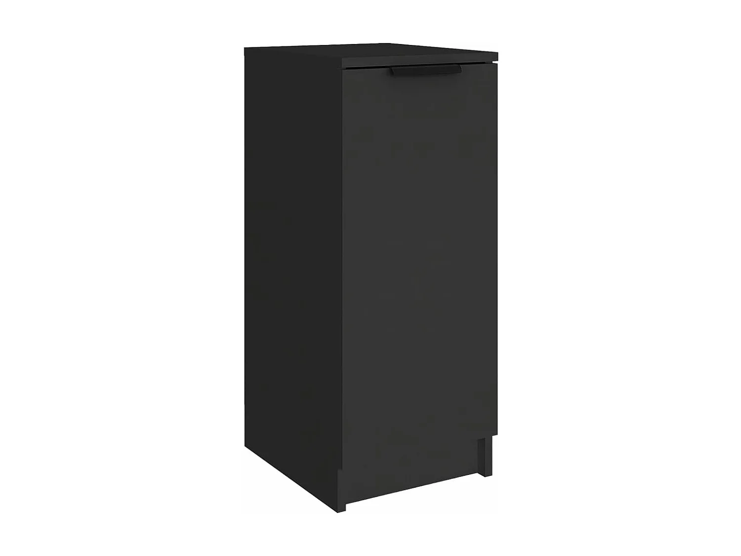 Armoire à chaussures noir 30x35x70 bois d'ingénierie