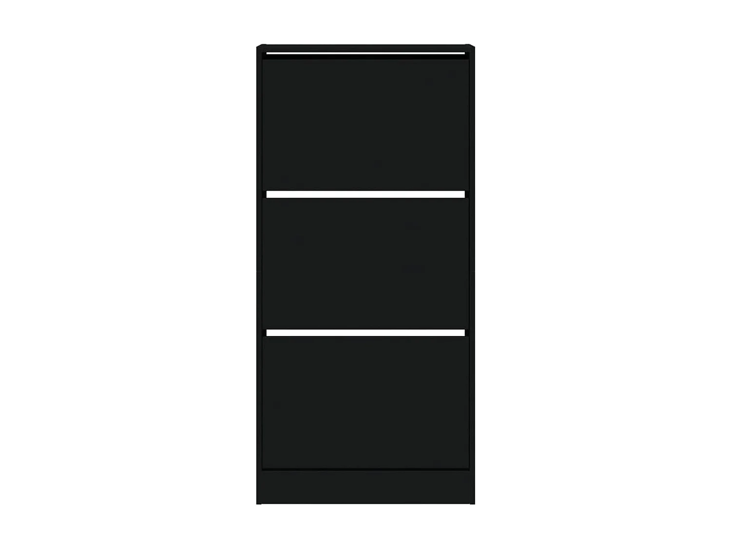 Armoire à chaussures noir 60x21x125,5 bois d'ingénierie