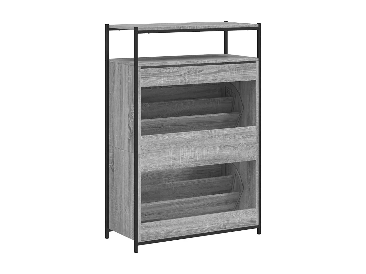 Armoire à chaussures sonoma gris 75x34x112 bois d'ingénierie