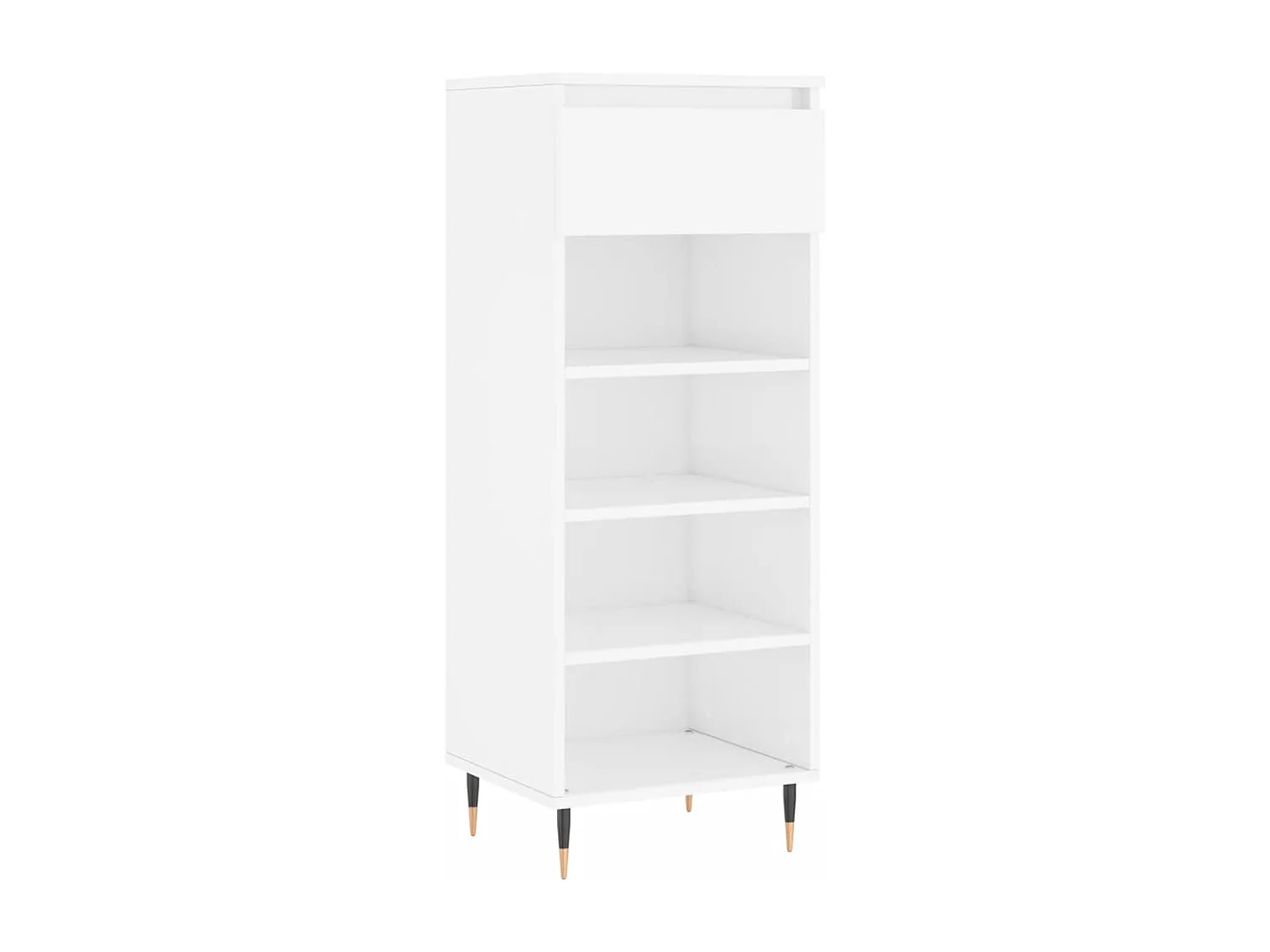 Armoire à chaussures Blanc brillant 40x36x105 Bois ingénierie